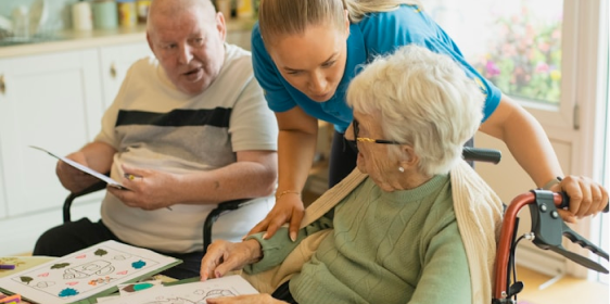 Caregiver and individual sharing a genuine moment